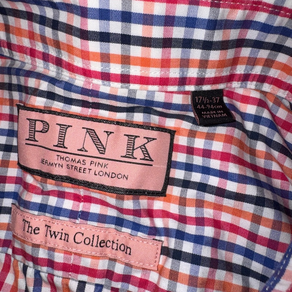Thomas Pink Multicolor Checkered Button-Down Shirt - image 4